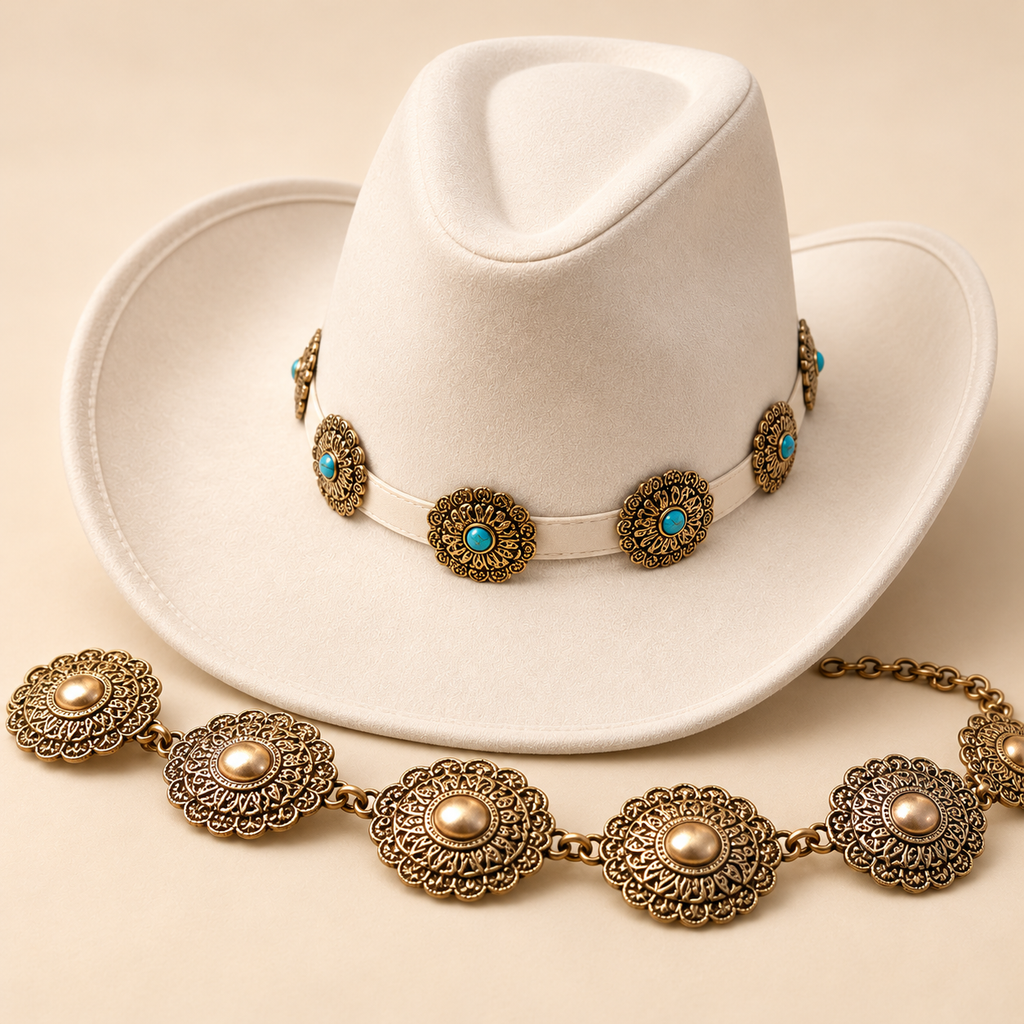 The Socialite Hat & Belt Set